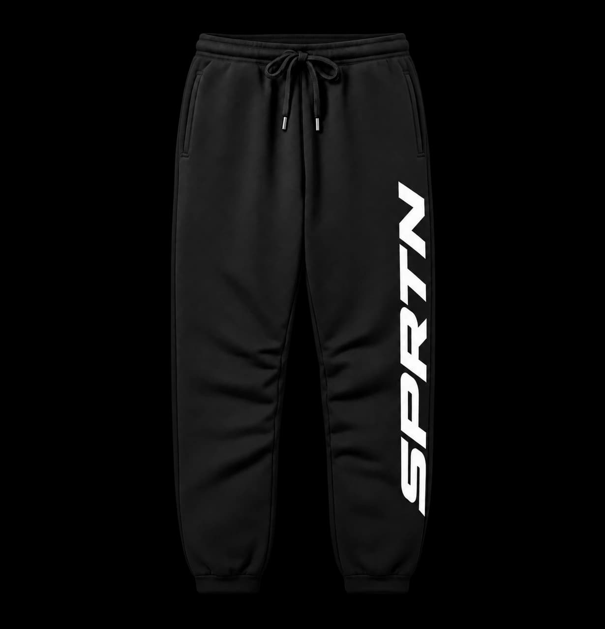 Black SPRTN sweatpants.